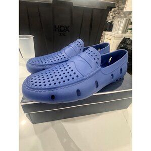 Club Room Mens Atlas Navy Loafers Slip-On Water-Resistant Perforated